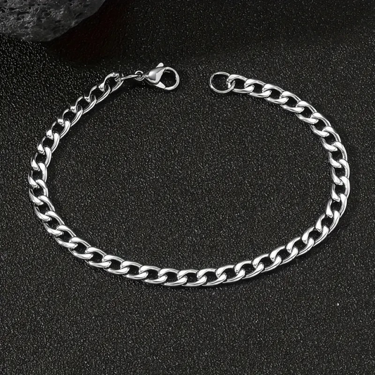 Stylish Classic Cuban NK Chain Bracelet - Elegant, Luxurious, Retro, and Hip-Hop