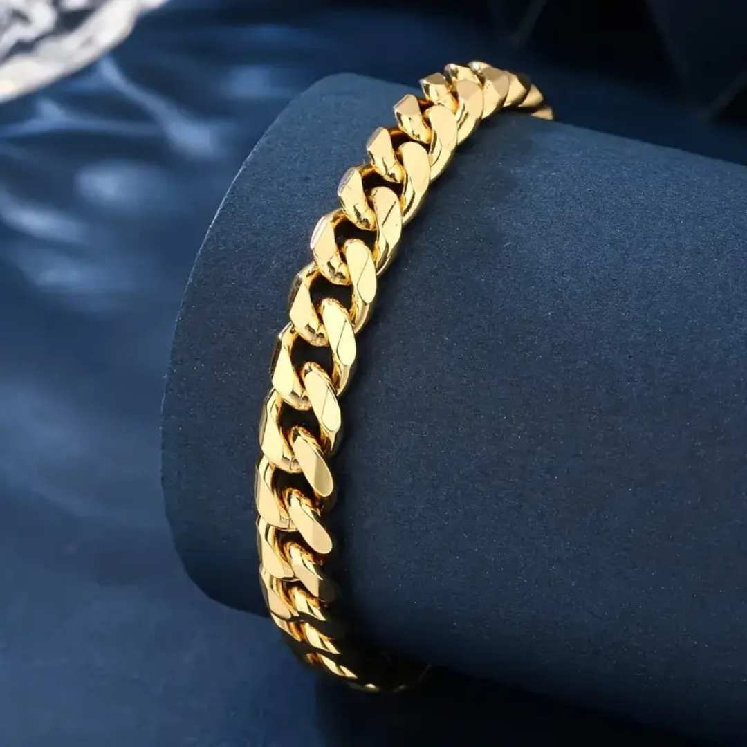 Stylish Classic Cuban NK Chain Bracelet - Elegant, Luxurious, Retro, and Hip-Hop